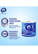 Toilet Tissue Vinda Deluxe Smooth Feel Toilet Tissue 3 Ply 27 Rolls × 250 Sheets Free Shipping - Image 5